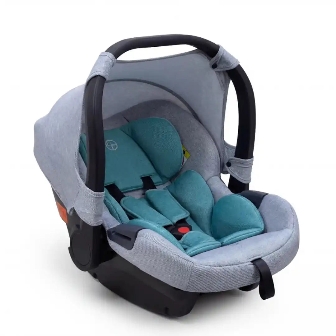 stokke blue melange Infant Car Seat 0-13 kg – Lightweight with 3-Point Harness & Sun Canop –  kidzmarket