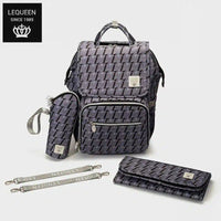 Lequeen Diamond 8th Special Edition Mommy Bag – LQ K Cover Grey, Soft Waterproof & Original 💰Free Shipping