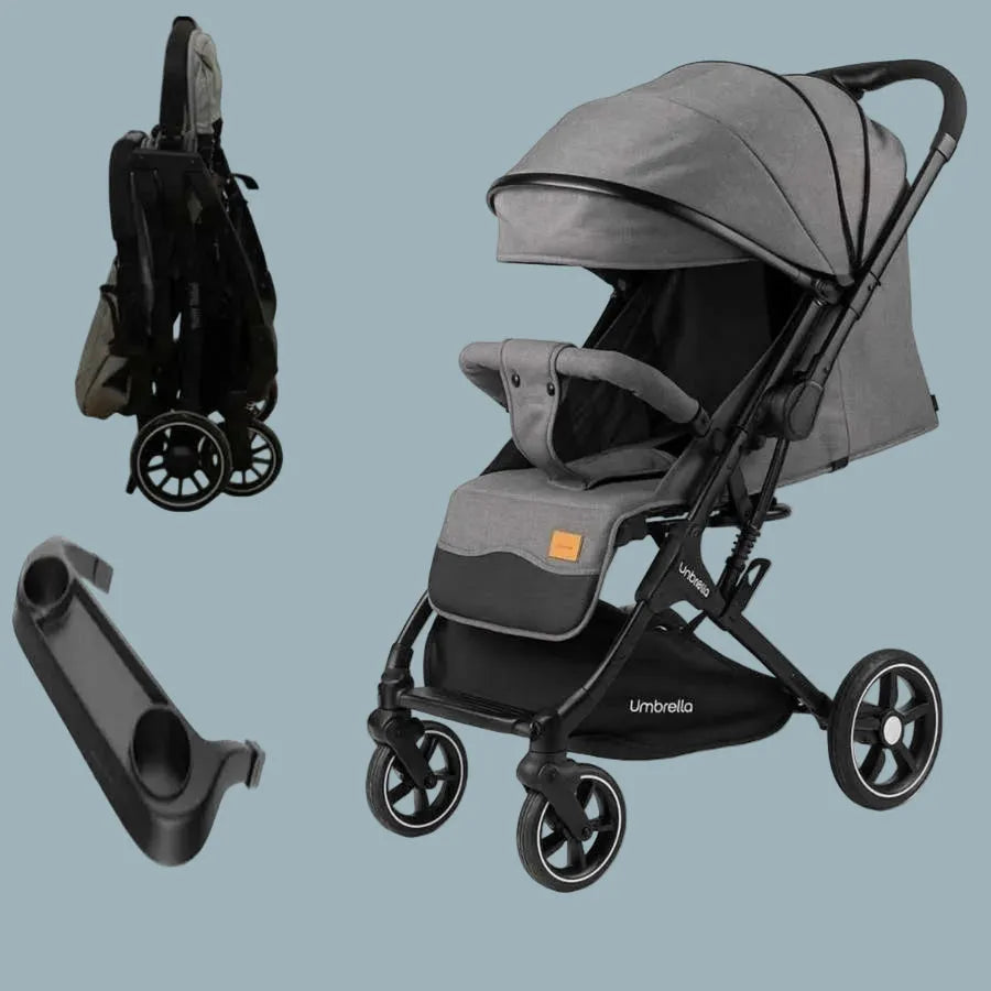 infant umbrella stroller Umbrella X8 Pro Baby Stroller – Gray – kidzmarket