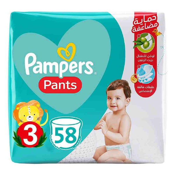 حفاضات بانتس (Pants Diapers)
حجم 3 للأطفال (Size 3 for Babies)
راحة وحركة (Comfort & Mobility)
حماية مستمرة (Continuous Protection)