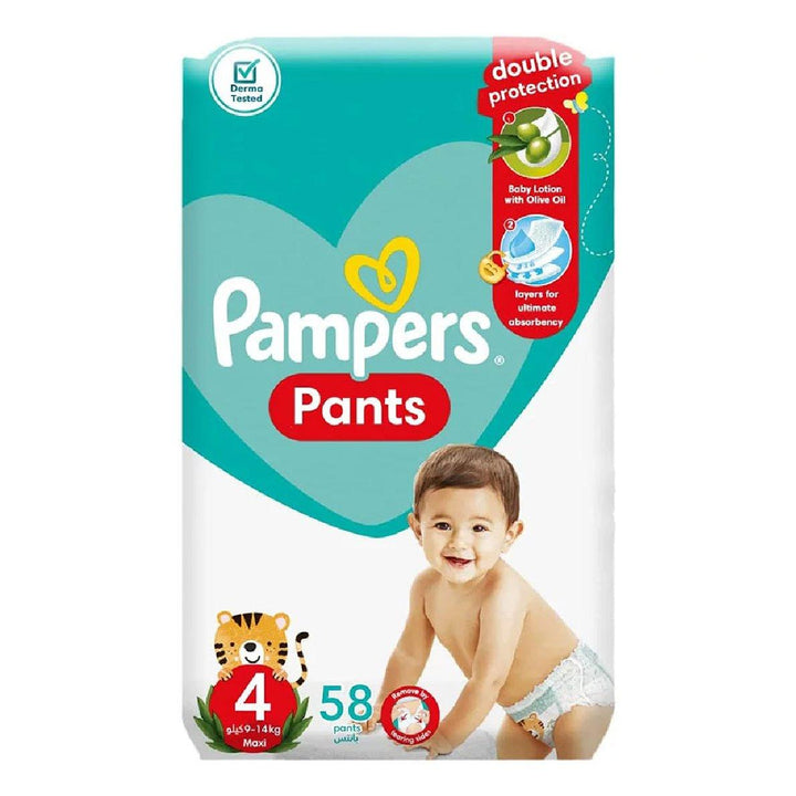 حفاضات بانتس (Pants Diapers)
حجم 4 للأطفال (Size 4 for Kids)
راحة وحركة (Comfort & Mobility)
حماية دائمة (Long-Lasting Protection)