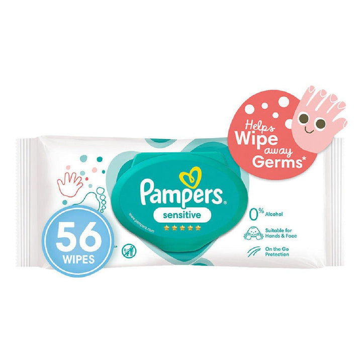 مناديل مبللة للأطفال للبشرة الحساسة وايبس بامبرز (56 منديل) | Wipes Pampers - مناديل بامبرز الحساسة (Pampers Sensitive Wipes)
مناديل للأطفال (Baby Wipes)
حماية لطيفة (Gentle Protection)
تنظيف آمن (Safe Cleansing)