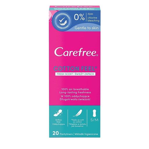 فوط صحية قطن معطرة من كيرفري | حجم عادي (20 فوطة) | Carefree