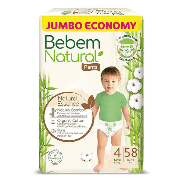 حفاضات ببيم ناتشورال (Bebem Natural Diapers)
حجم 4 للأطفال (Size 4 for Kids)
حماية طبيعية (Natural Protection)
راحة وحركة (Comfort & Mobility)