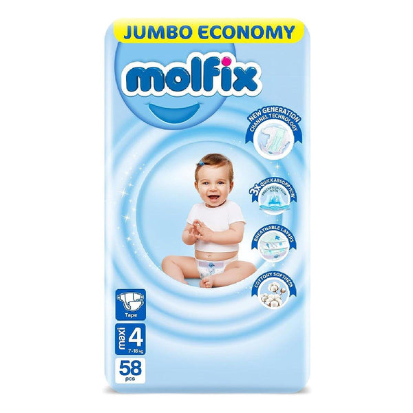 حفاضات موليكس
Molfix Diapers
حجم 4 حفاضات
Diapers for babies