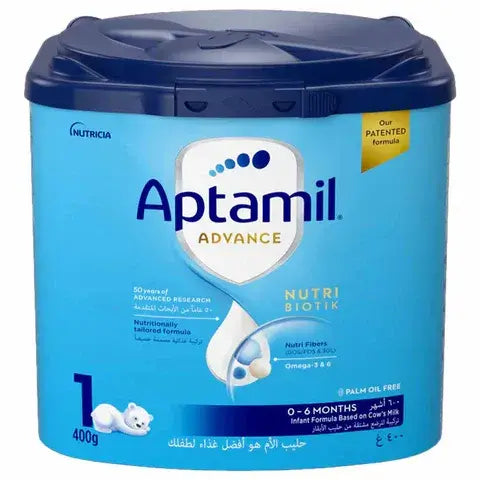 Aptamil 1, infant formula, baby milk 0–6 months, DHA formula, breast milk alternative
ابتاميل ١، حليب من 0 إلى 6 شهور، تركيبة الرضع، DHA، بديل لبن الأم