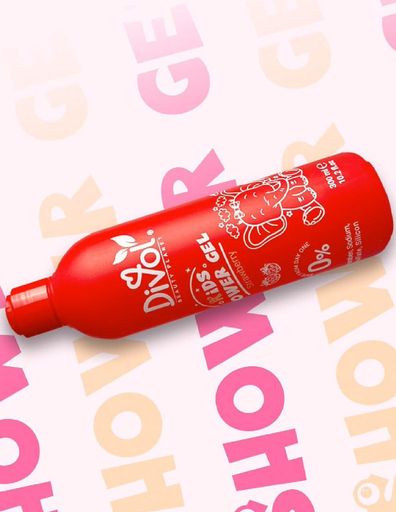 kids shower gel, strawberry body wash, Divol kids, gentle body cleanser, fruity scented wash
جل استحمام أطفال، ديفول، برائحة الفراولة، غسول جسم، غسول خفيف للأطفال