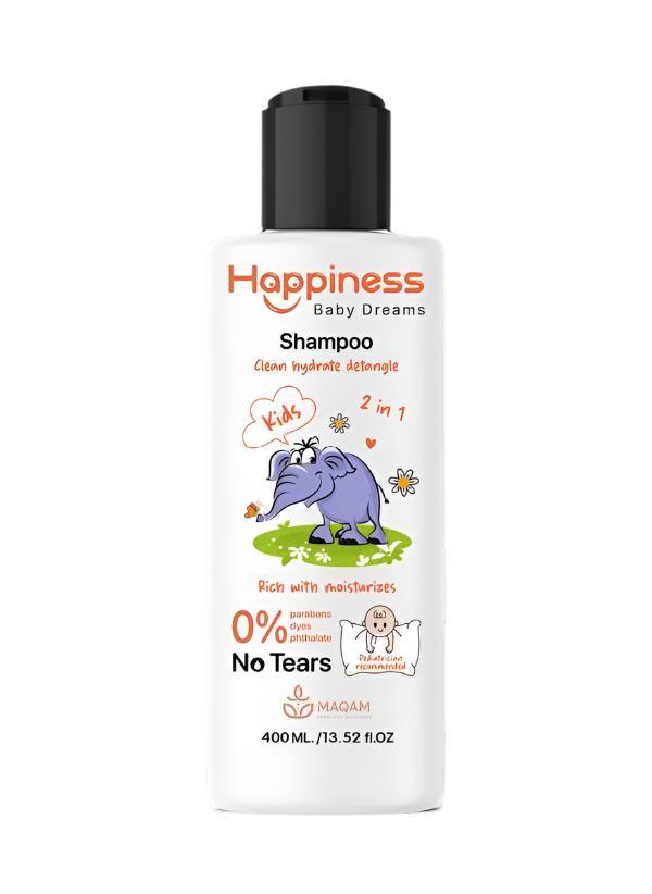 Kids shampoo, tear-free shampoo, sulfate-free shampoo, gentle baby shampoo, Happiness kids hair wash
شامبو أطفال، شامبو هابينيس، خالي من الدموع، شامبو لطيف، شامبو يومي