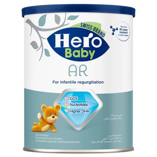 Hero Baby AR, anti-regurgitation formula, reflux baby milk, thickened infant milk
هيرو بيبي AR، حليب الارتجاع، تركيبة مضادة للقشط، حليب للمعدة الحساسة