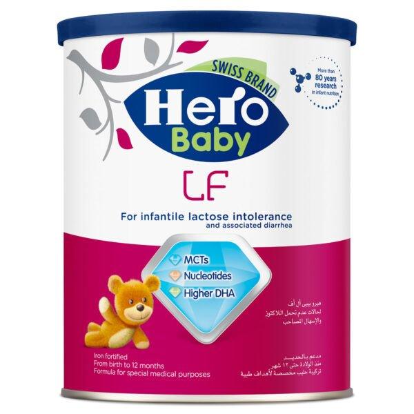 Hero Baby LF, lactose-free formula, baby milk 400g, sensitive digestion
هيرو بيبي LF، حليب خالي من اللاكتوز، حليب للمعدة الحساسة، تركيبة مضادة للإسهال