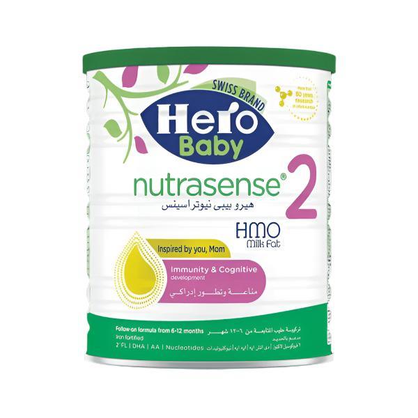 Hero Baby Nutrasense 2, follow-up formula, baby milk 6–12 months, DHA infant formula
هيرو بيبي نوتراسينس 2، حليب من 6 إلى 12 شهر، تركيبة متابعة، حليب الرضع