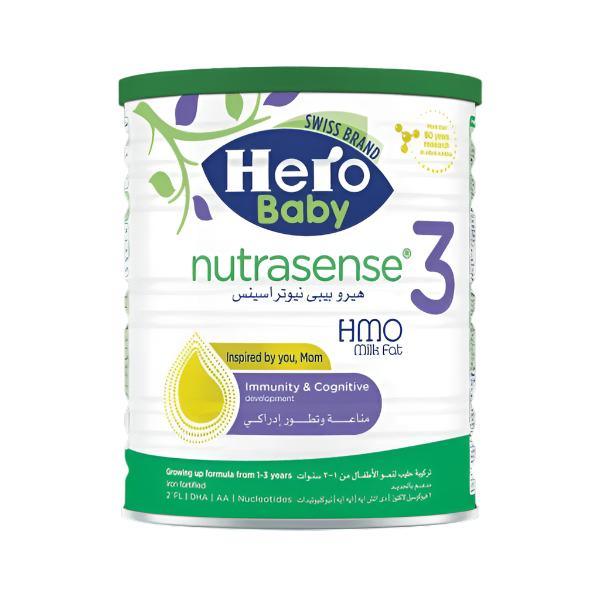 Hero Baby Nutrasense 3, toddler milk, growing-up formula, baby milk 1–3 years
هيرو بيبي نوتراسينس 3، حليب النمو، من سنة لثلاث سنوات، تركيبة أطفال