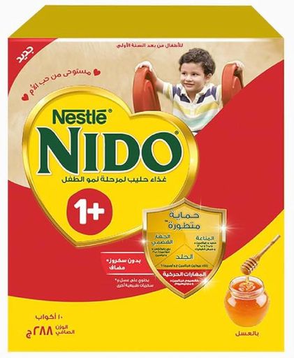 Nido 1+, toddler milk powder, FortiGrow formula, growing-up milk, 1–3 years
نيدو ١+، حليب النمو، حليب الأطفال من سنة، تركيبة فورتجرو، من 1 إلى 3 سنوات