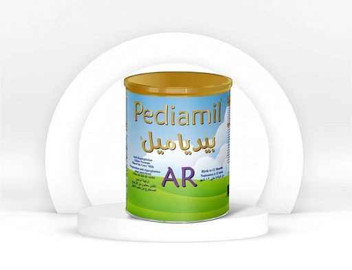 Pediamil AR, anti-regurgitation formula, reflux baby milk, infant formula 0–12 months, thickened formula
بيدياميل AR، حليب للارتجاع، تركيبة مضادة للقشط، من 0 إلى 12 شهر، تركيبة مكثفة