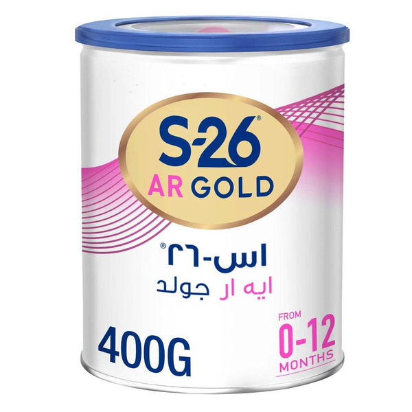 S-26 AR, anti-reflux formula, baby milk for reflux, infant formula 400g
إس 26 إيه آر، حليب الارتجاع، تركيبة ضد القيء، تركيبة الرضع