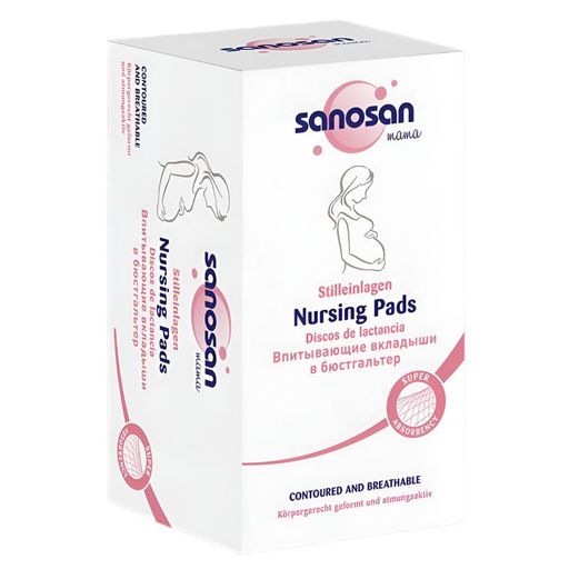 breast pads, nursing pads, Sanosan breast care, cotton pads, leak-proof pads
فوط رضاعة، سانوسان، فوط قطنية، للأمهات المرضعات، مضادة للتسرب