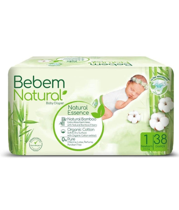 حفاضات Bebem Natural حديثي الولادة
Bebem Diapers Size 1
حفاضات بيبيم 38 قطعة