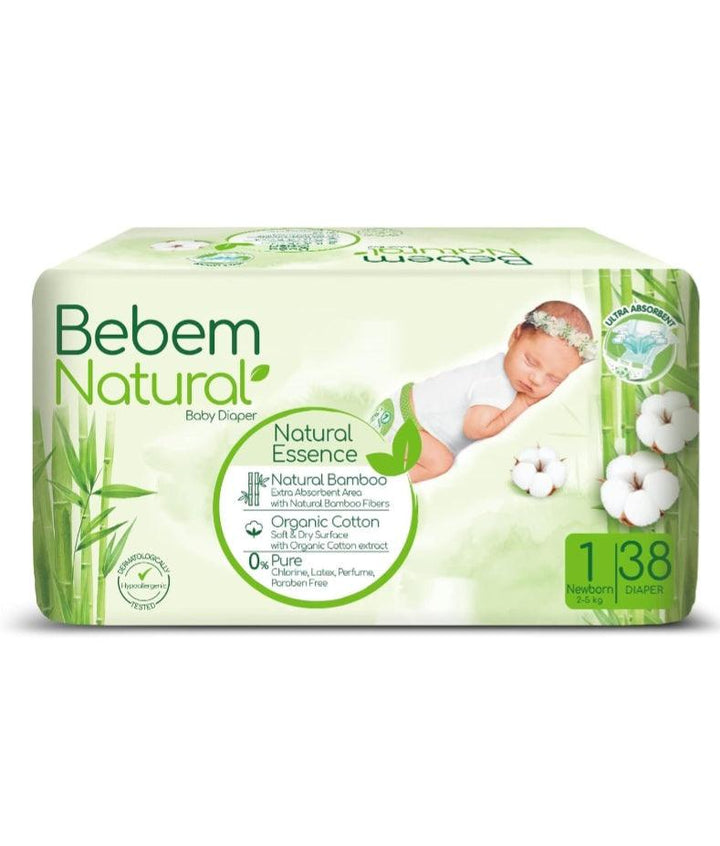 حفاضات Bebem Natural حديثي الولادة
Bebem Diapers Size 1
حفاضات بيبيم 38 قطعة