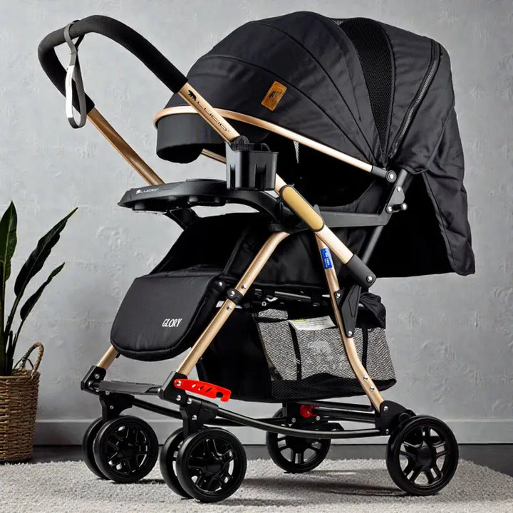 Lucid GLORY 3-in-1 Luxury Baby Stroller – Rocking & Fixed with High-De ...