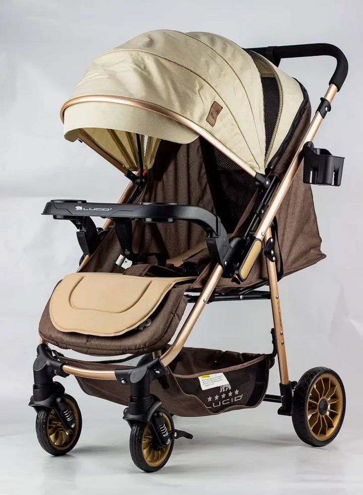 Lucid FLIP Baby Stroller with High-Density Medical Padding – Beige ...